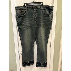 Benjamin Black Designer Mens‎ 48 X 30 Dark Wash Slim Denim Jeans Preppy Fall